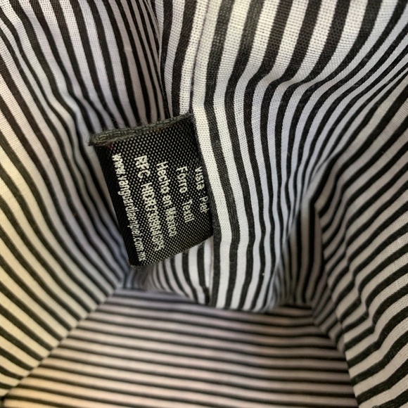 Large Genuine Leather Tote Bag – Burnt Orange – Striped Interior - Picture 8 of 11